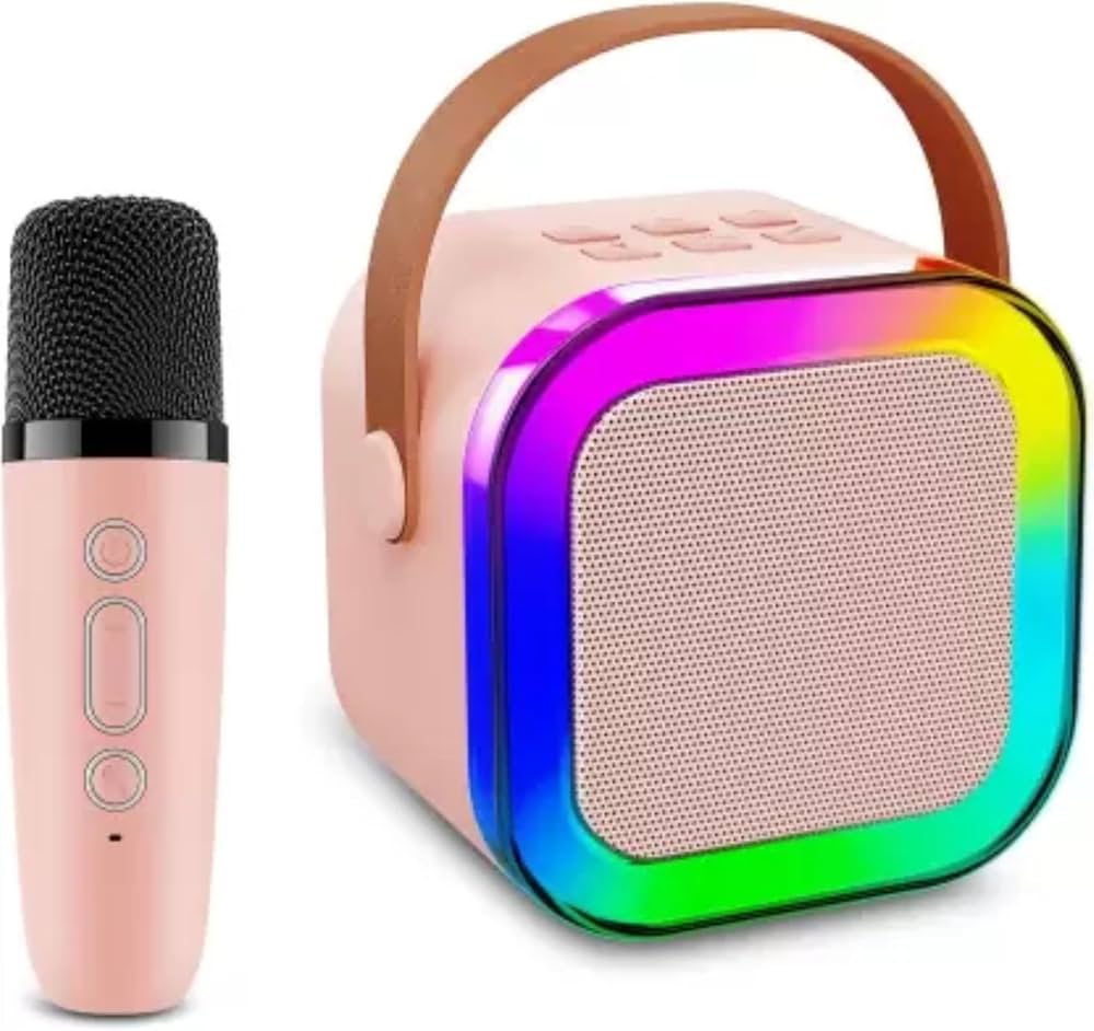 EchoParty Duo | Portable RGB Karaoke Machine with Wireless Mic
