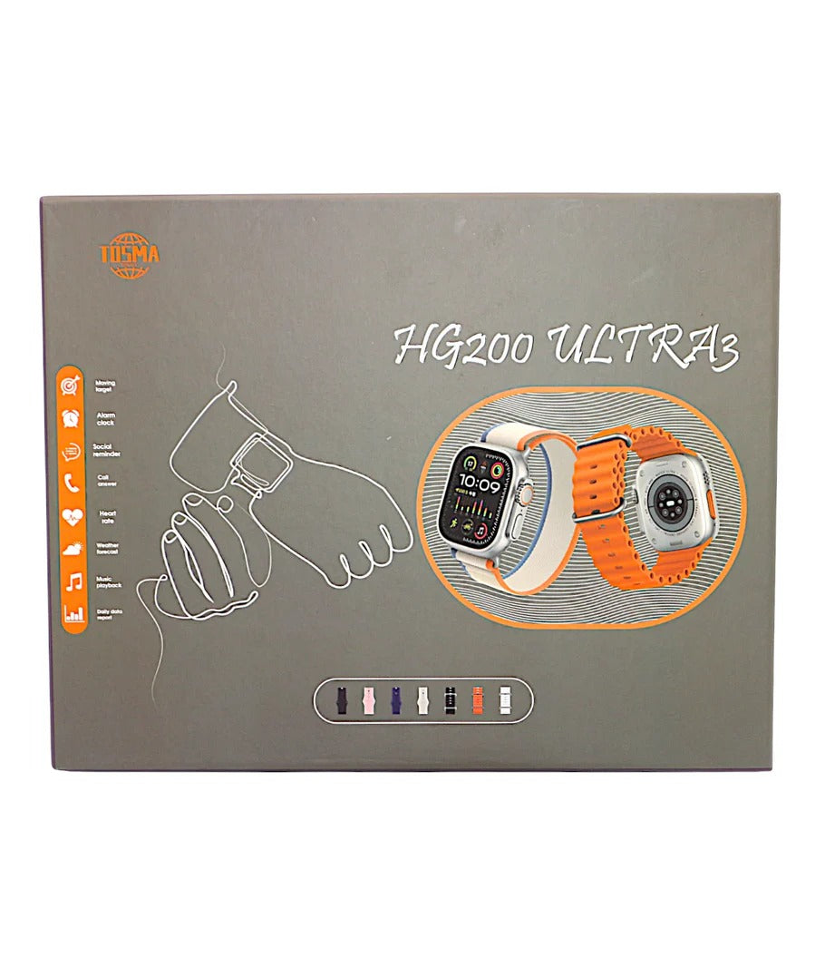 TOSMA HG200 Ultra 3 | Rugged Smartwatch with Dual Sport & Classic Straps
